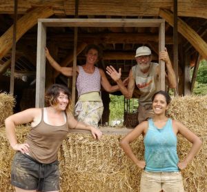 Sharon and Dennis and their work exchangers Hannah and Lety