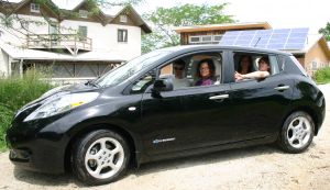 Our car co-op's new Nissan LEAF.
