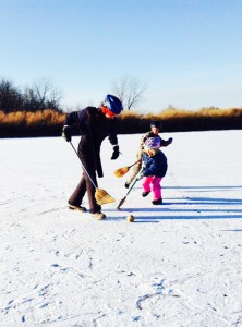 First game of broomball of the season. Photo by SunGee.
