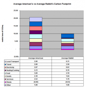 Average American's vs Average Rabbit's Carbon Footprint