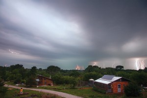 A severe storm comes and changes everyone's night. We are intimately tied to the weather. Photo by Stephen.