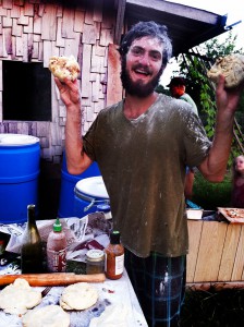 In appreciation for their latest summer worker, Kate, the Critters threw a grilled pizza party for her last meal at DR before heading home. Here, Chef Bagels got a little "floury" with his cuisine! Photo by Nik.