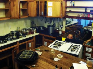 Thanks to all the Rabbits who helped overhaul the Common House kitchen as we begin yet another visitor session (Yes, that is Toon hiding behind the stove...) Photo by Katherine.