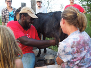 Members of EarthDance Junior Farm Crew meet Critter goats and learn about sustainable agriculture. Photos by Rae Machado