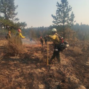 Javi and his fellow firefighters working hard to keep people safe on the West Coast. Photo by Javi